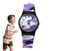 Orologio in quarzo per bambini, orologio analogico per bambini | Orologio da polso al quarzo analogico mimetico impermeabile,Orologio di apprendimento divertente, strumento di insegnamento per gli stu