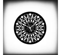 Orologio in Vinile da Parete Fiore Artwork Mandala Yin Yang Design 03 Moderno