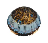 Orologio ingranaggi Bronzo Century Print Double Shower Cap Cuffia da a Cuffie da a da bagno Donna Uomo Cuffie da a Salone Uso domestico