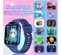 Orologio intelligente 2025 per adolescenti, batteria da 300mAh, 18 giochi educativi, touchscreen, porta USB, fotocamera, contapassi, calendario e sveglia - cinturino in silicone multicolore, design sp