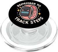 Orologio intelligente con scritta in lingua inglese "Remember to Track Steps" PopSockets PopGrip per MagSafe