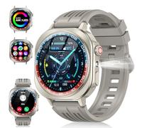 Orologio intelligente da uomo donna militare, 2026 AMOLED 1,43" con chiamate Bluetooth 5.4, 60 giorni di autonomia Smart Watch con torcia LED, IP68 impermeabile/24/7 monitor/130+sport/Android iOS