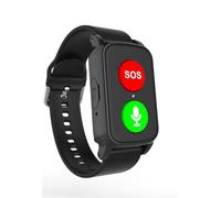 Orologio Intelligente Per Anziani Con Rilevamento Delle Cadute, Localizzatore GPS, Chiamata SOS Sistemi Di Allarme Per Anziani Dispositivo Di Allarme Anticaduta Per La Demenza Di Alzheimer(Black)