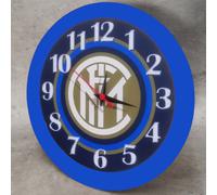 OROLOGIO INTER CALCIO da parete in legno diametro cm. 35