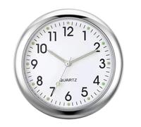Orologio interno per auto Orologio per auto 4 x 4 x 1 cm Orologio interno in metallo Caratteristiche Realizzato con buoni materiali pratico e affidabile Installazione rapida (bianco)