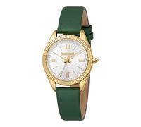 Just Cavalli Animalier Amabile - Orologio Donna Al Quarzo Moda Cinturino In Pelle Verde Cassa In Metallo Quadrante Analogico Grigio - JC1L388L0025