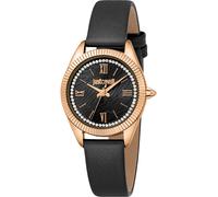 Just Cavalli Animalier Amabile - Orologio Donna Al Quarzo Moda Cinturino In Pelle Nero Cassa In Metallo Quadrante Analogico Nero - JC1L388L0035