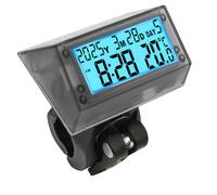 Orologio LCD ad energia solare -Orologio digitale multifunzionale per auto, impermeabile e antiurto, con ora, data,settimana,temperatura,supporto per maniglia per auto,moto,bicicletta,luce blu