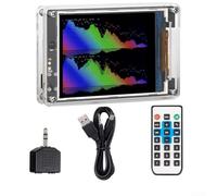 Orologio LCD con misuratore di livello sonoro con ingressi audio MIC+LINE Musica per visualizzazione spettro Visualizzatore 12H/24H Time Display e regolazione della luminosità