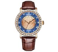 Orologio LIGE Decor - Marrone / Oro / Blu