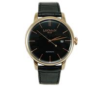 Orologio Locman 1960 SOLO TEMPO 0255R01R-RRBKRGPK Automatico Acciaio Quandrante Nero Cinturino Pelle