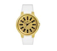 OROLOGIO LORENZ ICONOGRAPH ORO CINTURINO SILICONE BIANCO,CASSA 43mm,SOLO TEMPO