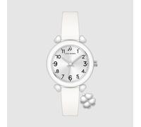 Orologio Luca Barra Donna Cinturino Silicone Bianco Quadrante Argento _BW394