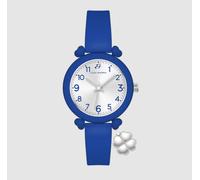 Orologio Luca Barra Donna Cinturino Silicone Blu Quadrante Argento _BW400