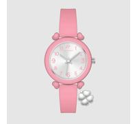 Orologio Luca Barra Donna Cinturino Silicone Rosa Quadrante Argento _BW399