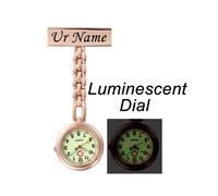 (Orologio Luminescente) Spilla personalizzata con il tuo nome inciso, spilla con LOGO personalizzato, orologio