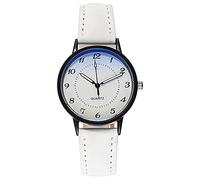 Orologio luminoso da donna, al quarzo, con carica manuale, bianco, One Size
