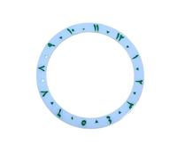 Orologio Lunetta Ceramica Bianca Inclinato Anello Bocca Antico Numero Arabo Diametro Esterno 38mm Adatto per Negozio 40mm Water Ghost Shell, 04-verdewhiteceramiccircle, One Size