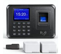 OROLOGIO MARCATEMPO BIOMETRICO 3 IN 1 LETTORE IMPRONTE NERO PER PICCOLE IMPRESE
