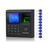 Orologio marcatempo, di controllo del di controllo biometrico Tastiera USB di impronte digitali elettroniche Orario di presenze di orologio + 10pcs Keyfobs,Calcoli accurati delle ore