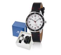 Orologio Marea Bambino Cinturino In Pelle Nera Con Cuffie Wireless Nere B41306/3
