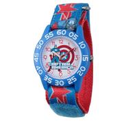 Orologio Marvel Captain America per ragazzi 3-7, con quadrante scudo Avengers e grafica del personaggio - Regalo per bambini - Lunetta blu, cinturino in nylon blu con personaggio - Acquista e ottieni