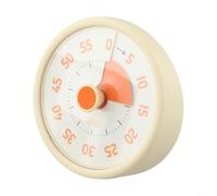 Orologio meccanico con timer per cucina, studio, lavoro, aula con movimento al quarzo silenzioso, staffa pieghevole e foro per gancio per montaggio a parete scrivania (giallo) (blu)