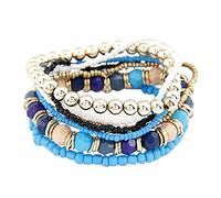 Orologio meccanico da uomo con perline colorate e braccialetto dolce è il braccialetto per amici, sorelle e ragazze, lascia che il braccialetto testimoni il tuo snzg11k1 (blu, taglia unica)