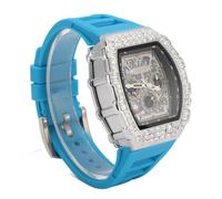 Orologio Meccanico da Uomo, Design Cavo, Funzione Luminosa, Cinturino in Silicone, Cassa in Lega per Uso Quotidiano, Resistente All'acqua e Al Sudore, Lunghezza 22,5 Cm,