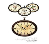 Orologio metallo cipolla noce anticato 50cm virtime 1535 00
