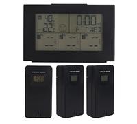 Orologio meteo yizisecce, per termometro esterno interno, monitor di umidità della temperatura wireless, 3 canali, orologio per previsioni meteorologiche