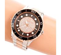 Michael Kors Orologio Quarzo Donna, misura cassa 40.00mm con quadrante Multicolore Analogico e cinturino Bicolore in Cinturino in metallo MK6960