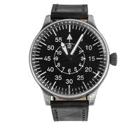 Nero Vintage Pilot Guarda - Cuoio Retro WW2 Militare Orologio Da Polso Nuovo
