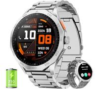 Orologio Militare Uomo 1.85" HD 710mAh IP68 Impermeabile Smartwatch Uomo con Chiamate Bluetooth Smart Watch con Sonno/Cardiofrequenzimetro Orologio Smartwatch Compatibile iOS Android, Argento