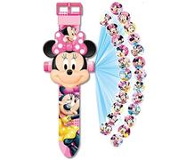 Orologio Minnie Proiettore 20 Figure Minnie, Orologio Minnie Disney Digital Bambina, Proiezione Giocattoli, Rosa, Rosa, taille unique