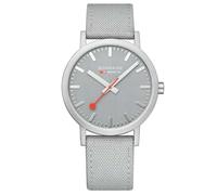 Orologio Mondaine Classic Quarzo Grigio Quadrante Classico Cinturino Tessuto ...