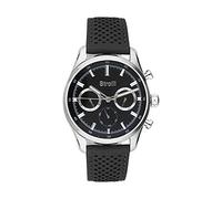 Orologio Multifuznione Uomo Stroili NewPort Acciaio Pelle Black Dial Data 1665841