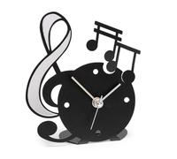 orologio musica decorato Nero in Ferro 13,5x15,5cmh