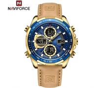Orologio NAVIFORCE MI-38649 - Marrone Chiaro / Blu / Oro