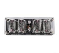 Orologio Nixie IN12 a quattro tubi con modulo lampada LED, memoria di spegnimento, alimentazione USB ad alta efficienza energetica e ciclo catodico anti avvelenamento