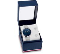 Orologio + Orecchini Donna TOMMY HILFIGER PIPPA 2770174 Acciaio Mesh Blu BOX