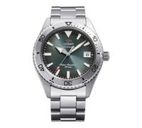 Orient Mako 40 RA-AC0Q13E30B - Orologio meccanico automatico da uomo, 39,9 mm, quadrante verde, cassa in acciaio inossidabile, bracciale in acciaio, cristallo zaffiro e resistenza all'acqua fino a 200
