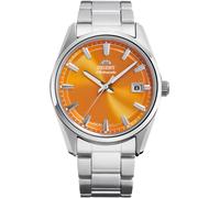 Orient Contemporary Stretto Date - Orologio Da Uomo Automatico E A Carica Manuale Meccanico Casual Bracciale E Cassa In Acciaio Inox Quadrante Arancione RA-AC0R08Y