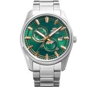 Orient Contemporary Stretto Day & Night - Orologio Da Polso Da Uomo Automatico E A Carica Manuale Meccanico Casual Bracciale E Cassa In Acciaio Inox Quadrante Verde - RA-AK0314E