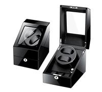 Orologio orologio meccanico orologio porta automatica supporto rotatore vento rotatore PU Case di stoccaggio di avvolgimento per orologio 2+3 Display operazione silenziosa (colore: 1 dimensione: