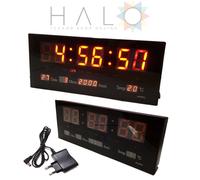 OROLOGIO PARETE A LED CON TEMPERATURA E SVEGLIA DIGITALE DA MURO DATARIO UFFICIO