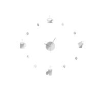 Orologio parete adesivo sticker componibile tridimensionale 3D colazione specchi