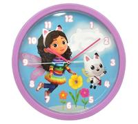 Orologio parete analogico per bambini 25 cm per cameretta stanza dei giochi (Gabby's Dollhouse)