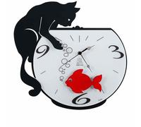 Arti & Mestieri, Tommy & Fish, Orologio da Parete Nero Goffrato, Acciaio