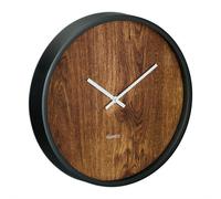 Relaxdays Orologio da Parete, Analogico, Rustico, Ø 29,5 cm, Lancetta Ora e Minuti, da Cucina o Soggiorno, Marrone Nero, Ferro